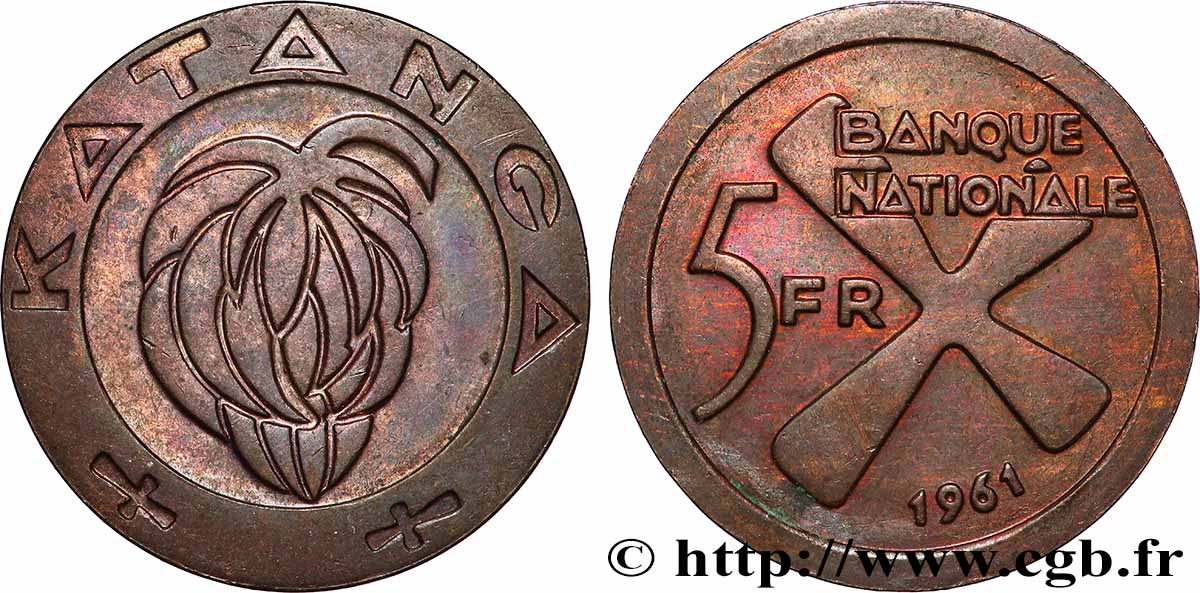 KATANGA 1 Franc 1961 Kings Norton SS
