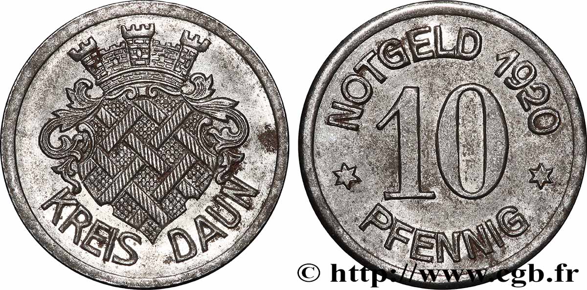 GERMANY - Notgeld 10 Pfennig Kreis Daun 1920 Lüdenscheid AU