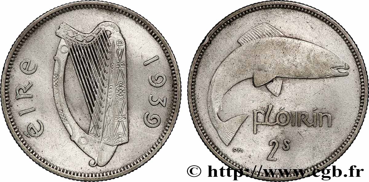 IRLANDE 1 Florin 1939 Londres TTB