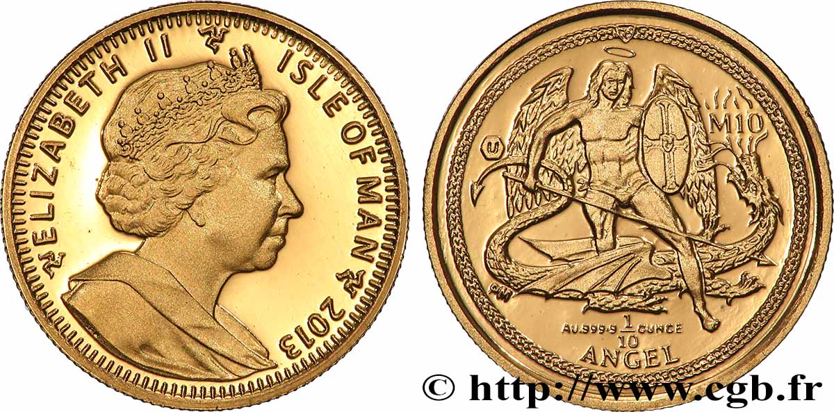 ISLE OF MAN 1 Angel (1/10 once) 2013 MS