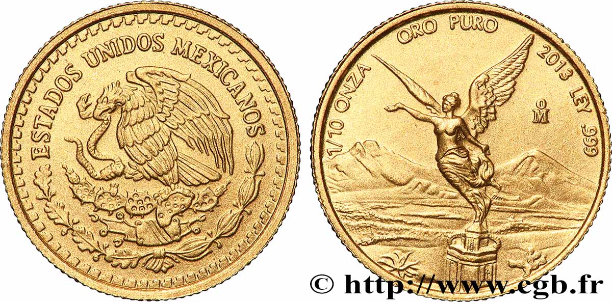 MEXICO 1/10 Once Proof 2013 Mexico MS