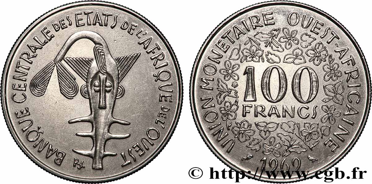 WESTAFRIKANISCHE LÄNDER 100 Francs BCEAO 1969 Paris VZ