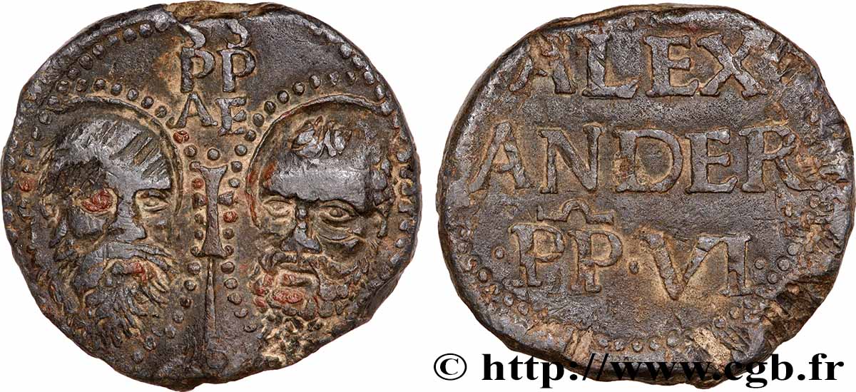 ITALIE - ÉTATS DU PAPE - ALEXANDRE VI (Rodrigue Borgia) Bulle papale n.d. TTB+