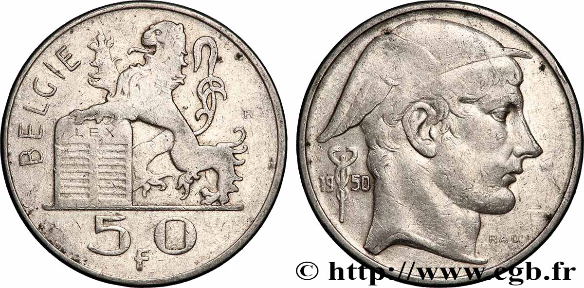 BELGIEN 50 Francs légende flamande 1950 Bruxelles SS