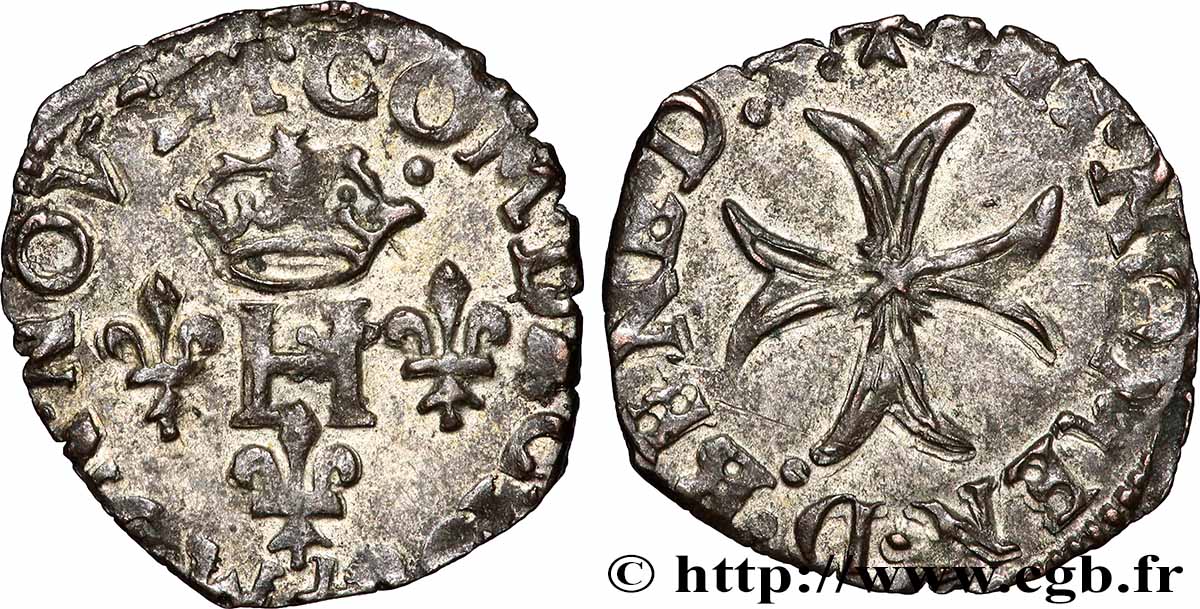 ITALY - PIEDMONT - COUNTY OF DESANA - HEIR APPARENT TIZZONE Liard à l H couronnée n.d. Desana AU
