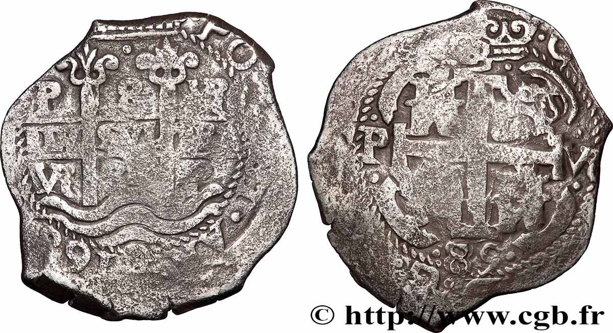 BOLIVIA – KINGDOM OF SPAIN – PHILIP IV 8 Reales 166... Potosi VF