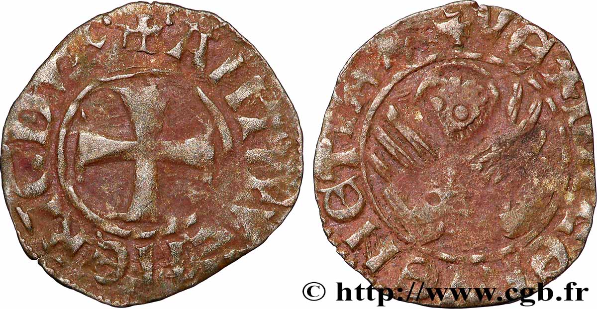 ITALIE - VENISE - ANTOINE VENIER (62e doge) Tornesello N.D. (1382-1400) Venise TB