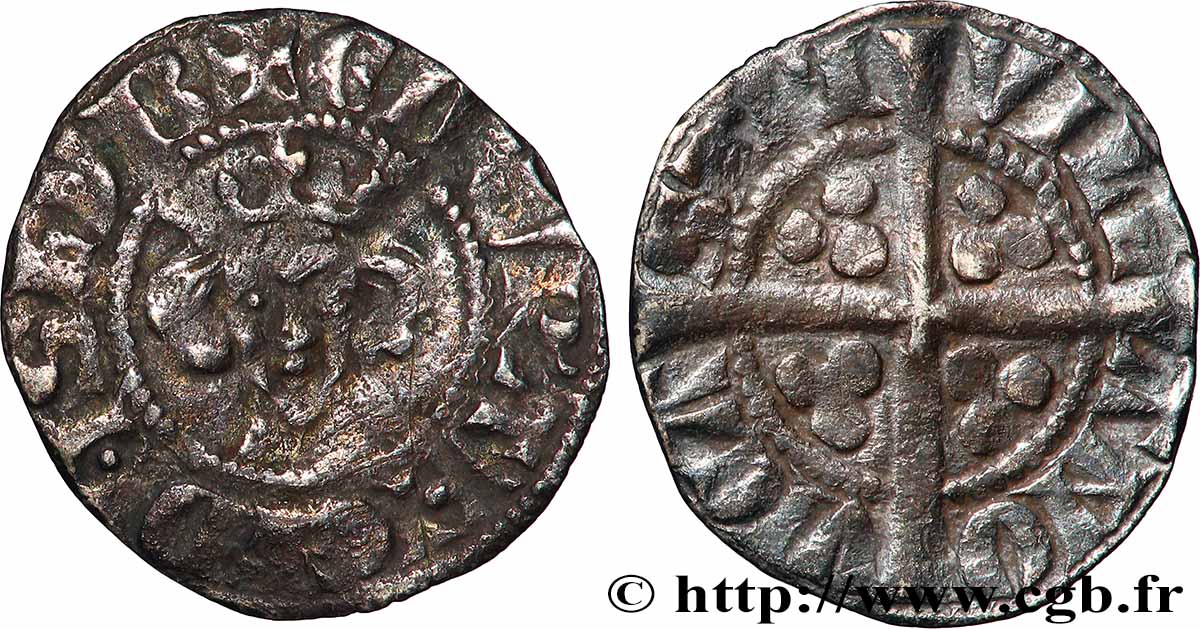 ENGLAND - KINGDOM OF ENGLAND - EDWARD I Penny n.d. Newcastle XF