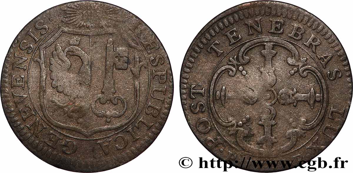 SUISSE - RÉPUBLIQUE DE GENÈVE 3 Sols 1791 Genève TB