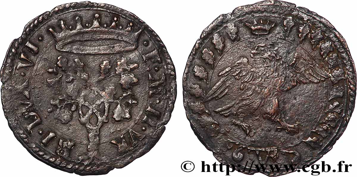 ITALY - URBINO 1 Quattrino Francesco Maria II della Rovere (1574-1624) XF