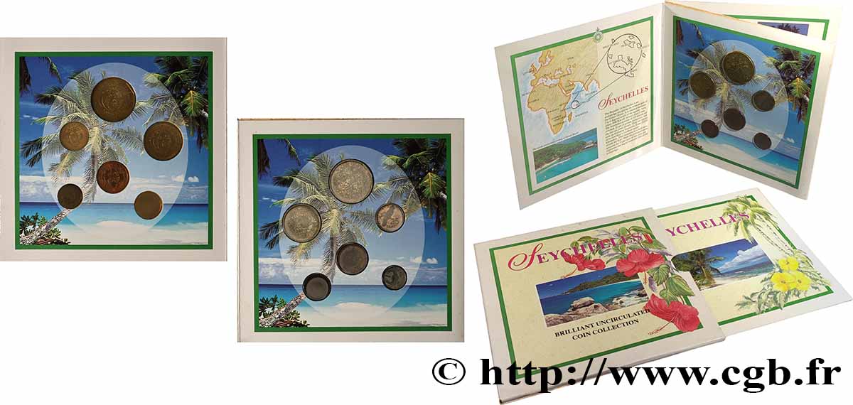 SEYCHELLES Série BU 6 monnaies 1992 Pobjoy Mint SC