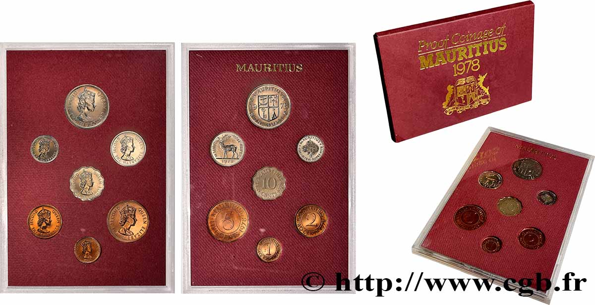 ISLA MAURICIO Série 7 monnaies Proof 1978 Llantrisant FDC