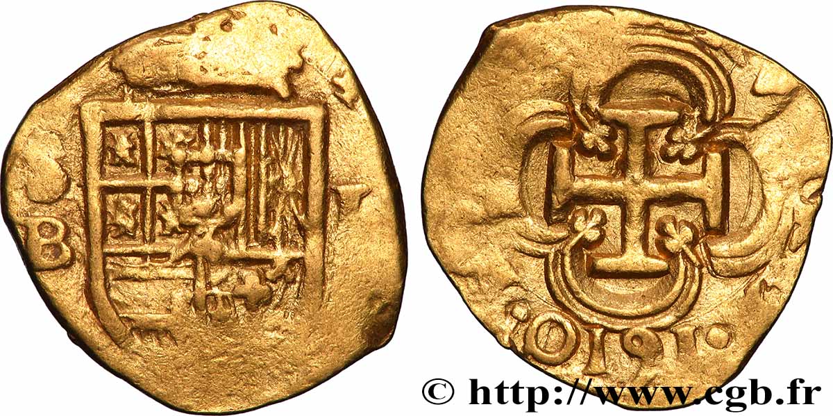 SPAIN - KINGDOM OF SPAIN - PHILIP III 1 Escudo 1610 Séville AU