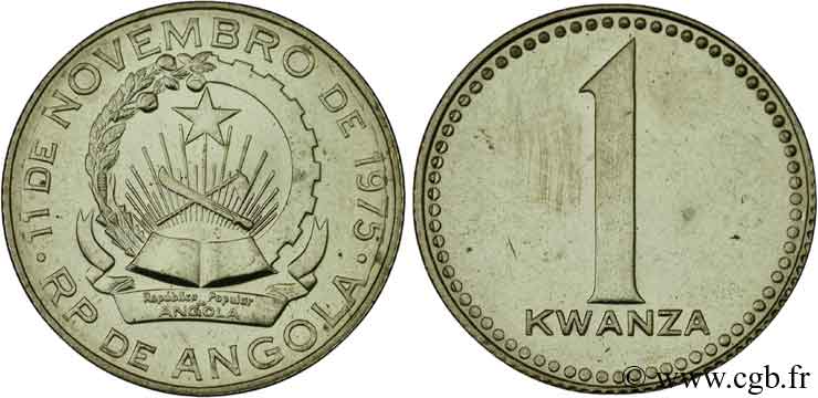 ANGOLA 1 Kwanza emblème de la république populaire N.D.  SPL 