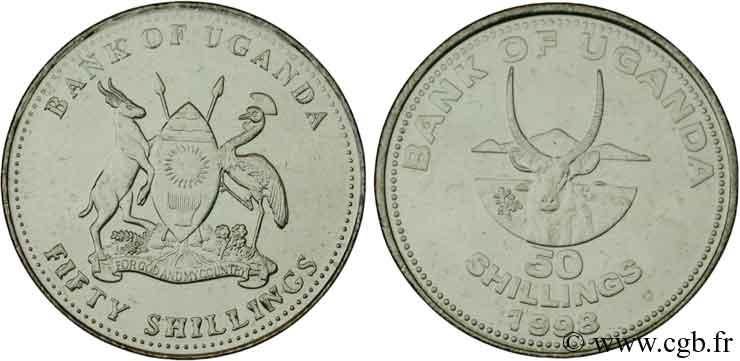 OUGANDA 50 Shillings emblème / antilope 1998  SPL 