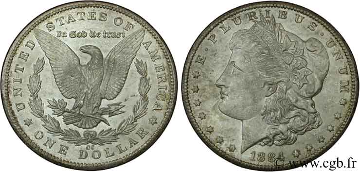 ÉTATS-UNIS D AMÉRIQUE 1 Dollar type Morgan 1884 Carson City - CC SUP 