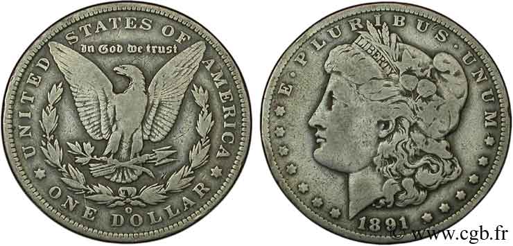 ÉTATS-UNIS D AMÉRIQUE 1 Dollar type Morgan 1891 Nouvelle-Orléans - O TB 