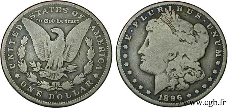 ÉTATS-UNIS D AMÉRIQUE 1 Dollar type Morgan 1896 Nouvelle-Orléans - O B+ 