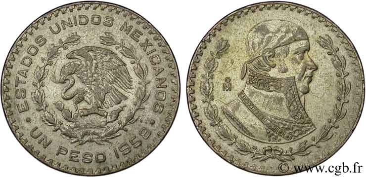 MEXIQUE 1 Peso Jose Morelos y Pavon / aigle 1958 Mexico TTB 