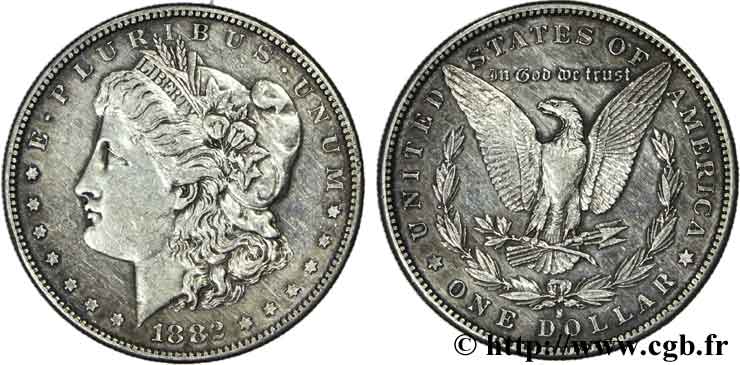ÉTATS-UNIS D AMÉRIQUE 1 Dollar type Morgan 1882 San Francisco - S TTB 