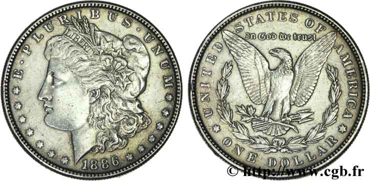 ÉTATS-UNIS D AMÉRIQUE 1 Dollar type Morgan 1886 Philadelphie TTB 