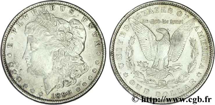 ÉTATS-UNIS D AMÉRIQUE 1 Dollar type Morgan 1898 Philadelphie TTB 