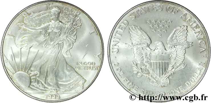 ÉTATS-UNIS D AMÉRIQUE 1 Dollar type Silver Eagle 1999 Philadelphie SPL 