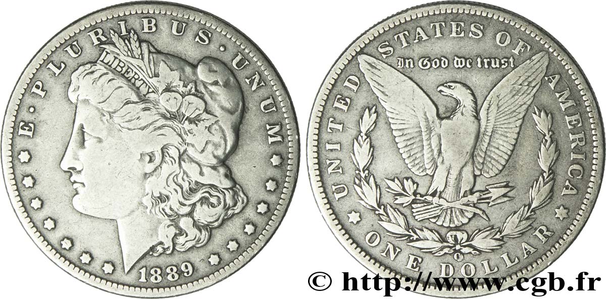 ÉTATS-UNIS D AMÉRIQUE 1 Dollar type Morgan 1889 Nouvelle-Orléans - O TB+ 