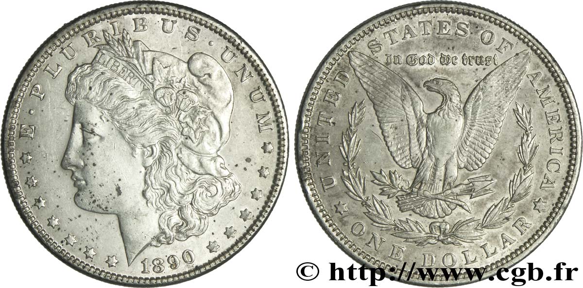 ÉTATS-UNIS D AMÉRIQUE 1 Dollar type Morgan 1890 Philadelphie SUP 