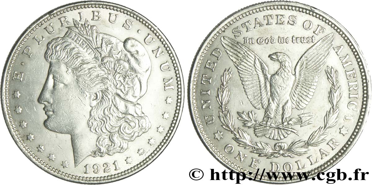 ÉTATS-UNIS D AMÉRIQUE 1 Dollar type Morgan 1921 Philadelphie SUP 