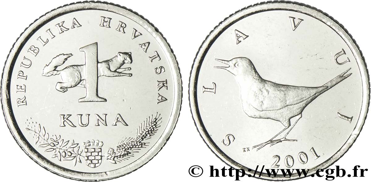 CROATIE 1 Kuna Luscinia megarhynchos (Rossignol philomèle) 2001  SPL 
