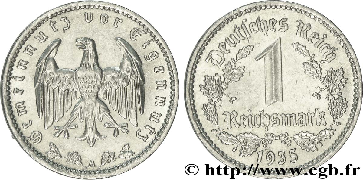 ALLEMAGNE 1 Reichsmark aigle 1935 Berlin SUP 