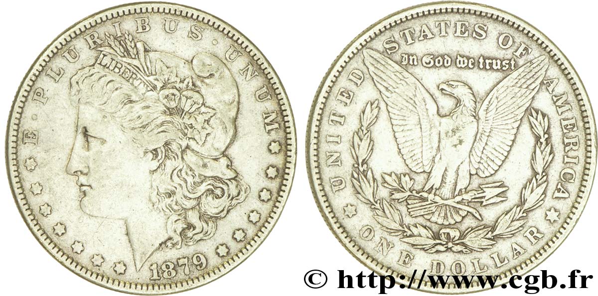 ÉTATS-UNIS D AMÉRIQUE 1 Dollar type Morgan 1879 Philadelphie TTB 