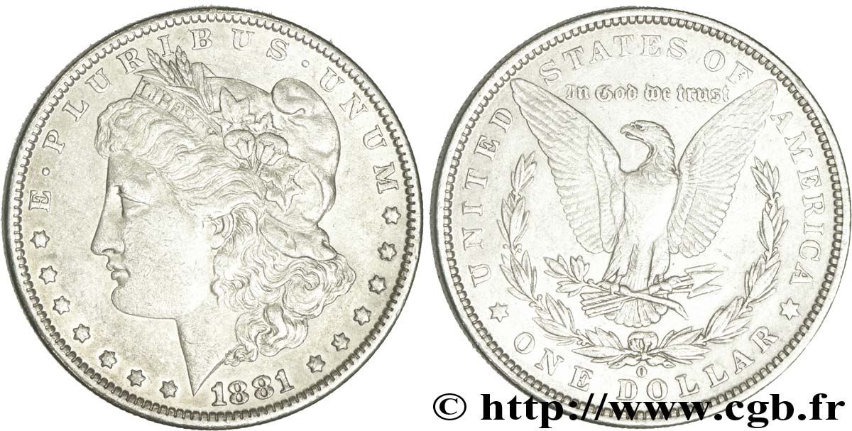 ÉTATS-UNIS D AMÉRIQUE 1 Dollar type Morgan 1881 Nouvelle-Orléans - O TTB 