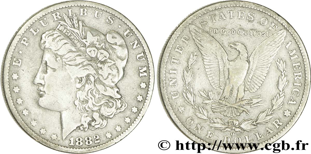 ÉTATS-UNIS D AMÉRIQUE 1 Dollar type Morgan 1882 Nouvelle-Orléans - O TB 