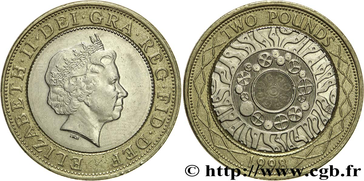 UNITED KINGDOM 2 Pounds (Livres) Elizabeth II tranche B 1998  AU 