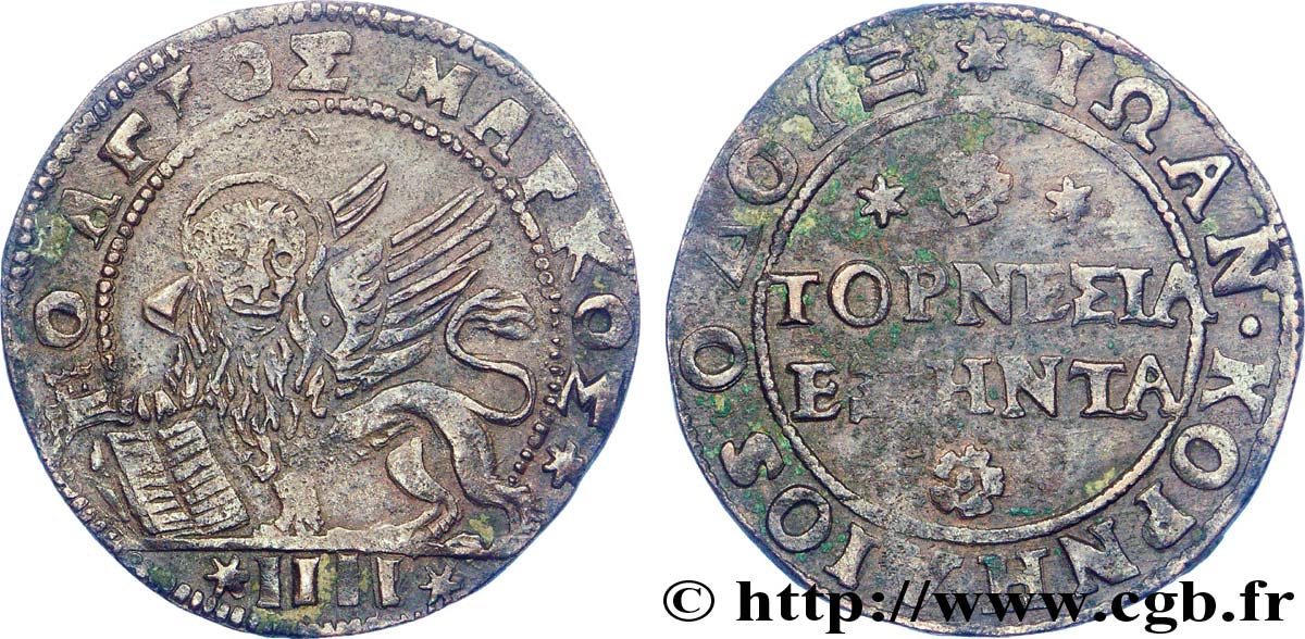 CRÈTE IIII (4) Soldi Lion de St Marc, frappe au nom de Giovanni Ier Corner N.D.  TB 