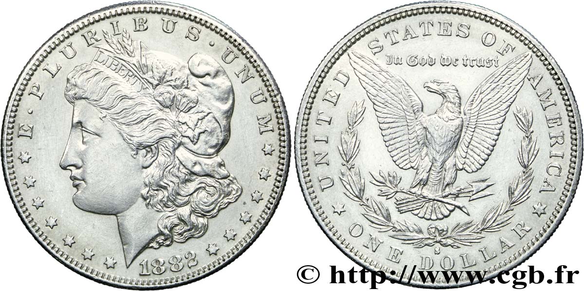ÉTATS-UNIS D AMÉRIQUE 1 Dollar type Morgan 1882 San Francisco - S TTB+ 
