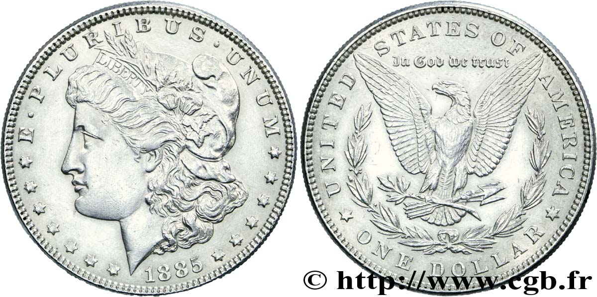 ÉTATS-UNIS D AMÉRIQUE 1 Dollar type Morgan 1885 Philadelphie TTB+ 