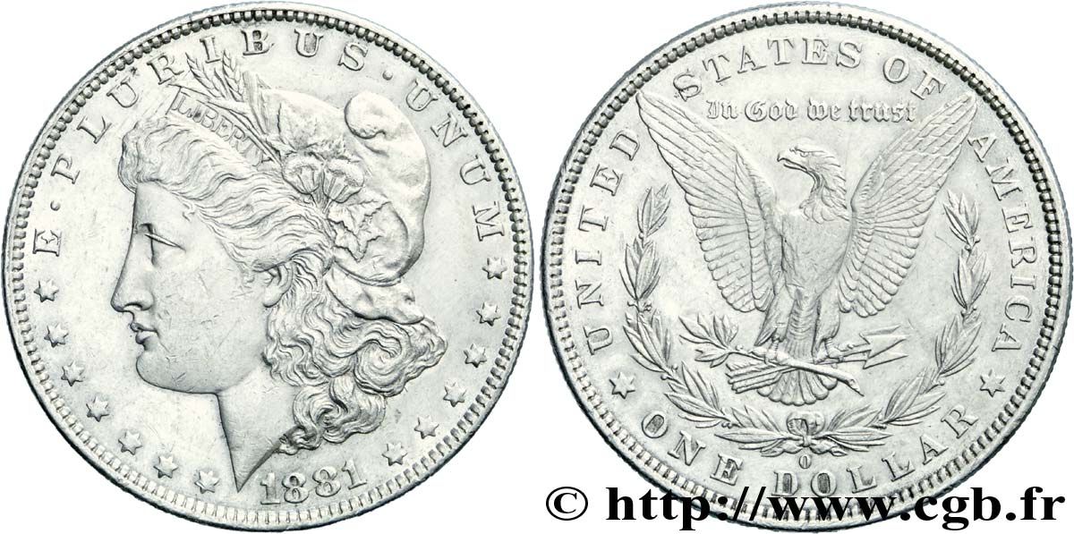 ÉTATS-UNIS D AMÉRIQUE 1 Dollar type Morgan 1881 Nouvelle-Orléans - O TTB+ 