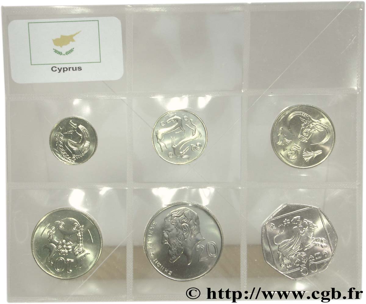 CYPRUS Lot de 1, 2, 5, 10, 20 et 50 Cents 2004 2004  MS 