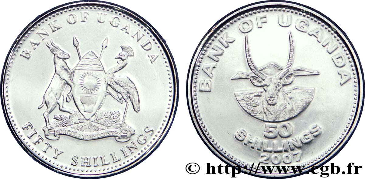 UGANDA 50 Shillings emblème / antilope 2007  MS 