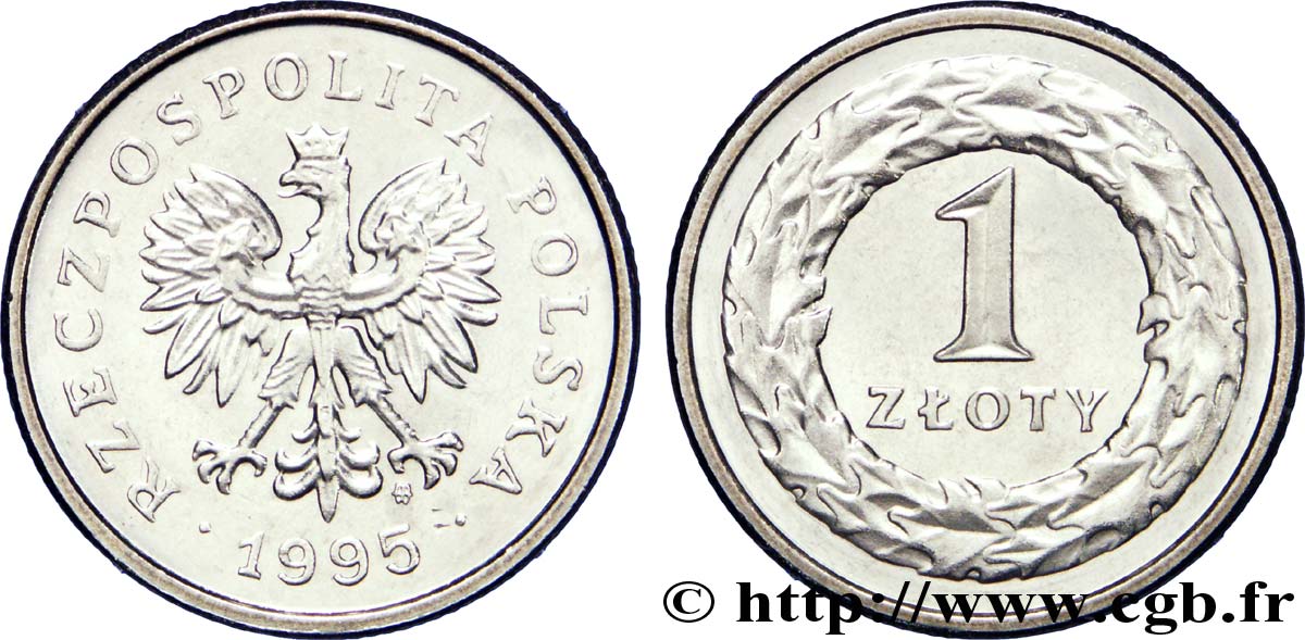 POLAND 1 Zloty aigle 1995 Varsovie MS 