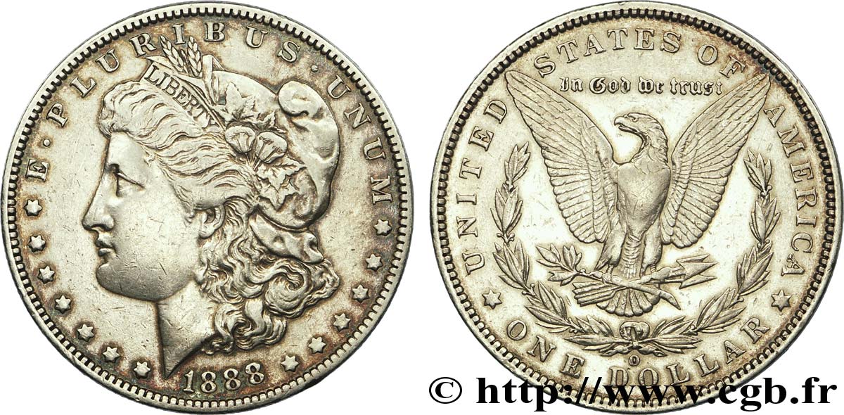 ÉTATS-UNIS D AMÉRIQUE 1 Dollar type Morgan 1888 Nouvelle-Orléans - O TTB 