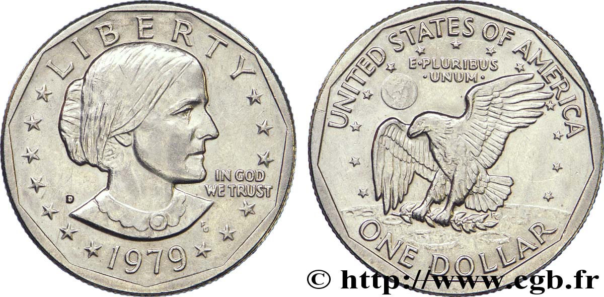 UNITED STATES OF AMERICA 1 Dollar BE Susan B. Anthony  1979 Denver AU 