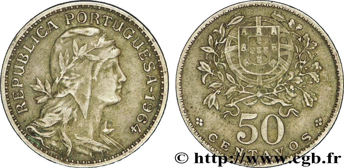 PORTUGAL 50 Centavos 1964  TTB 