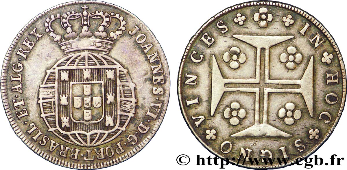 PORTUGAL 6 Vintens (120 Réis) Jean VI (1816-1826) N.D.  TTB+ 