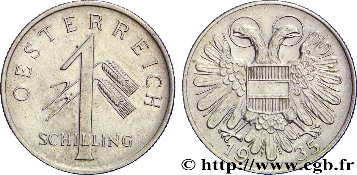AUTRICHE 1 Schilling aigle bicéphale 1935  SUP+ 