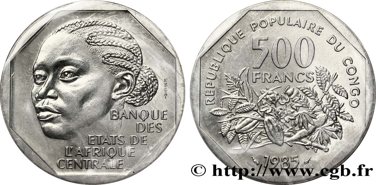 CONGO (RÉPUBLIQUE) Essai de 500 Francs 1985 Paris FDC 