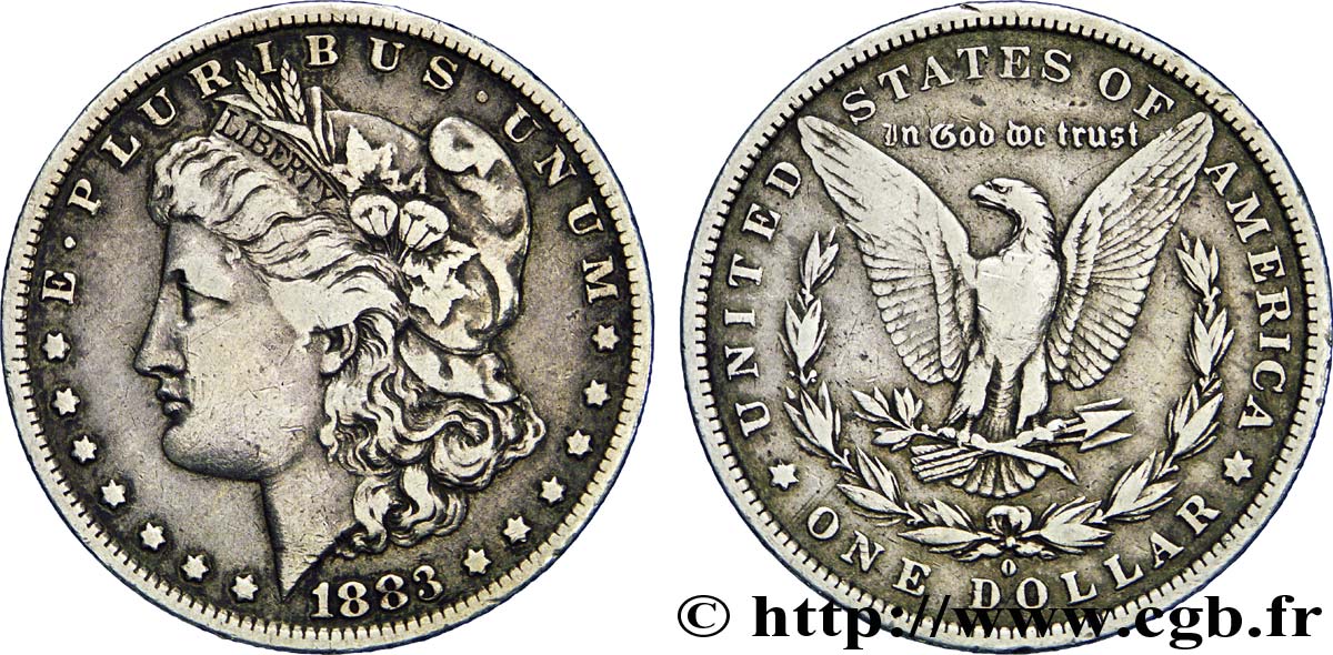 ÉTATS-UNIS D AMÉRIQUE 1 Dollar type Morgan 1883 Nouvelle-Orléans - O TTB 